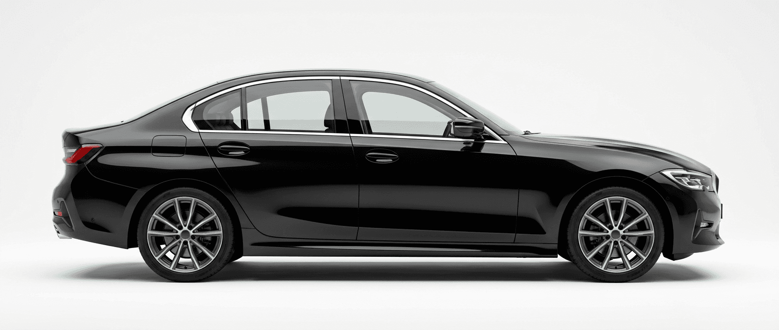 Coche negro de perfil
